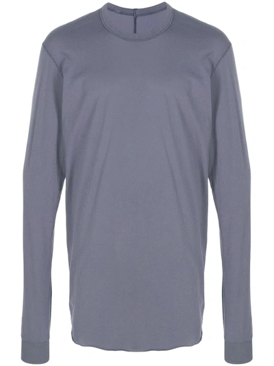 Shop 11 By Boris Bidjan Saberi Longsleeved Cotton T-shirt In Grey