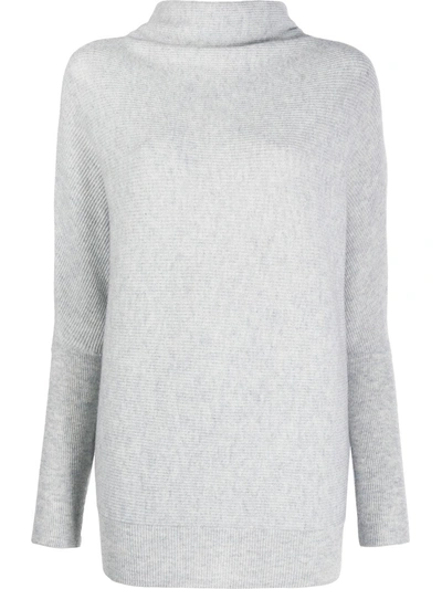 Shop Allsaints Ridley Oversized Cowl Neck Jumper In Grey