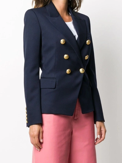 Shop Balmain Jackets In Marine