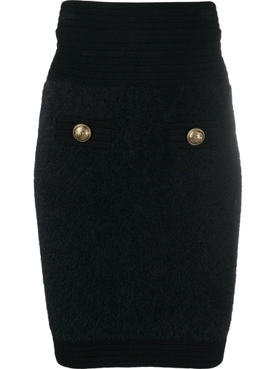 Shop Balmain Skirts In Noir