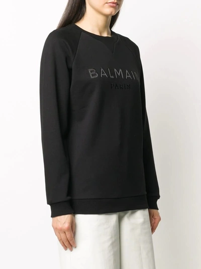 Shop Balmain Sweatshirts In Noir Noir