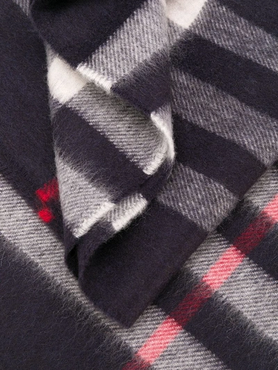 Shop Burberry Scarves In Navy