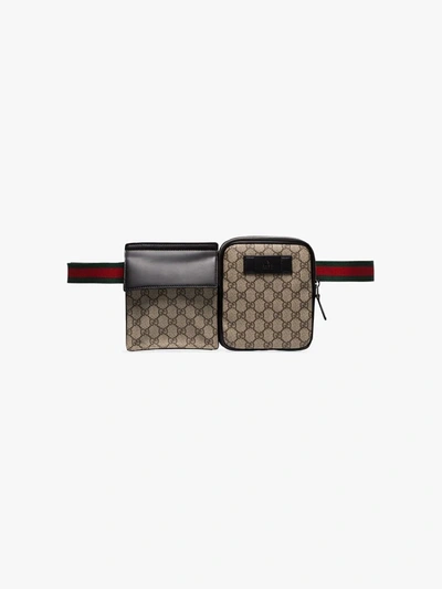 Shop Gucci Gg Supreme Belt Bag In Neutrals