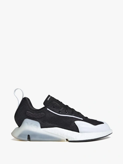 Shop Y-3 Black And White Orisan Sneakers