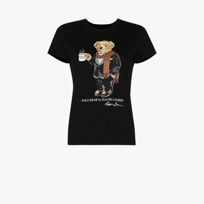 Shop Polo Ralph Lauren Polo Bear Signature T-shirt In Black