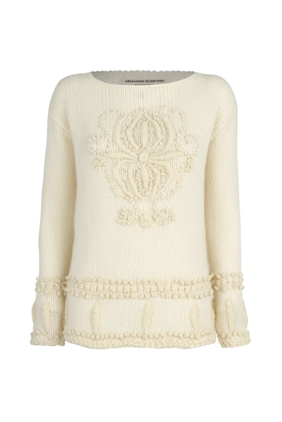 Shop Ermanno Scervino Sweaters In Bianco