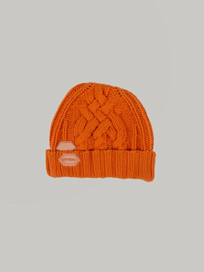 Shop Off-white Knit Pop Color Hat Orange In Yellow & Orange