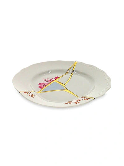 Seletti Crack Detail Plate In White