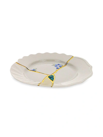 Seletti Crack Detail Plate In White