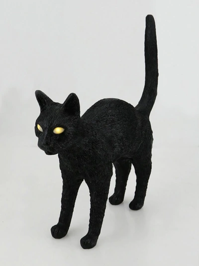 Shop Seletti Jobby The Cat Ornament In Black