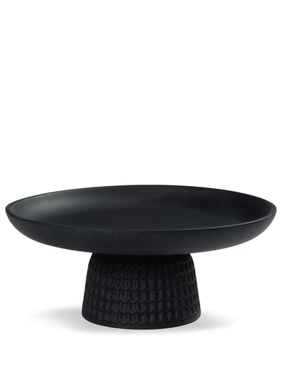 Shop Zanat Nera Medium Wooden Bowl (24cm) In Black