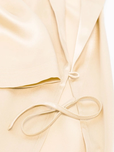Shop La Perla S4 Short Silk Robe In Gold