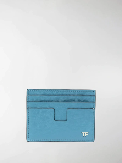 Shop Tom Ford T Line Cardholder In Blue