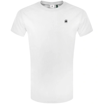 Shop G-star G Star Raw Lash Logo T Shirt White