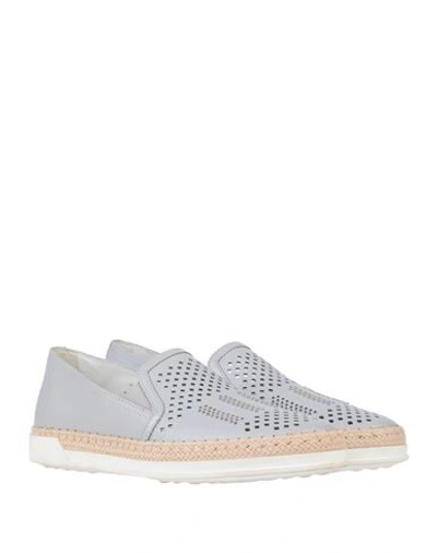 Shop Tod's Espadrilles In Light Grey