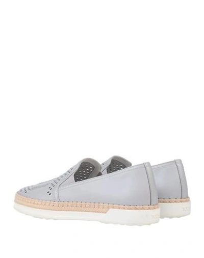 Shop Tod's Espadrilles In Light Grey