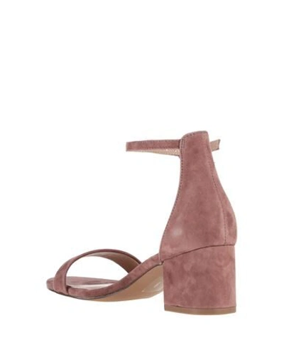 Shop Steve Madden Woman Sandals Pastel Pink Size 8 Leather