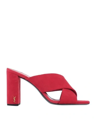 Shop Saint Laurent Sandals In Red