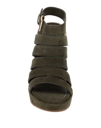 Shop Tory Burch Sandals In Dark Green