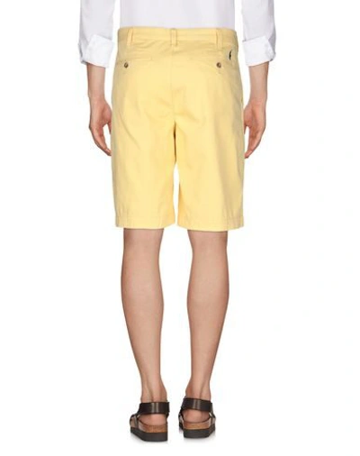 Shop Polo Ralph Lauren Man Shorts & Bermuda Shorts Yellow Size 32 Cotton