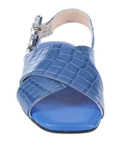 Shop Anna Baiguera Sandals In Slate Blue