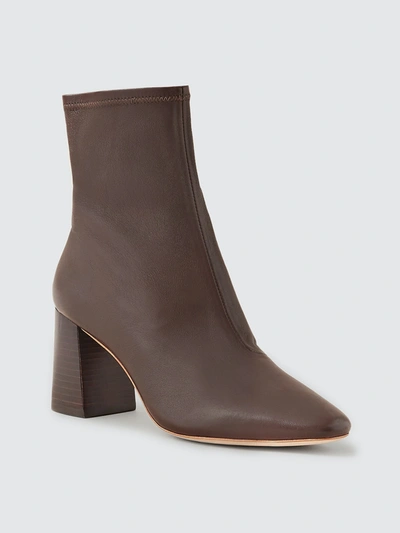 Shop Loeffler Randall Elise Slim Ankle Bootie With Block Heel In Brown