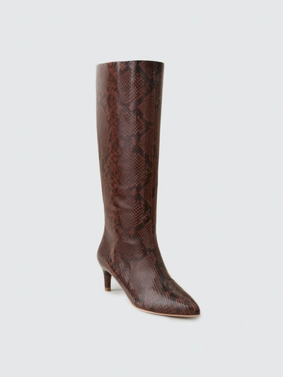 Shop Loeffler Randall Gloria Tall Kitten Heel Boot With Pointed Toe In Brown