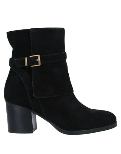 Shop Lauren Ralph Lauren Woman Ankle Boots Black Size 6.5 Soft Leather