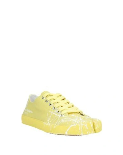Shop Maison Margiela Woman Sneakers Yellow Size 9 Textile Fibers