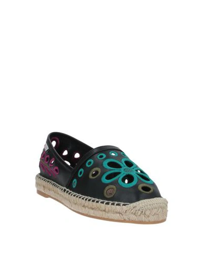 Redv Red(v) Woman Espadrilles Black Size 6 Soft Leather In Black
