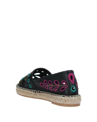 Redv Red(v) Woman Espadrilles Black Size 6 Soft Leather In Black