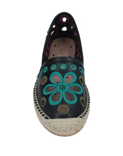 Redv Red(v) Woman Espadrilles Black Size 6 Soft Leather In Black