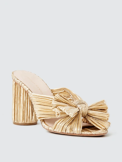 Shop Loeffler Randall Penny Knot Mule In Gold