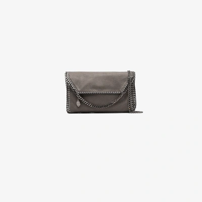 Shop Stella Mccartney Falabella Mini Shoulder Bag In Grey