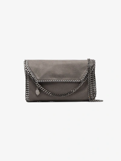 Shop Stella Mccartney Falabella Mini Shoulder Bag In Grey
