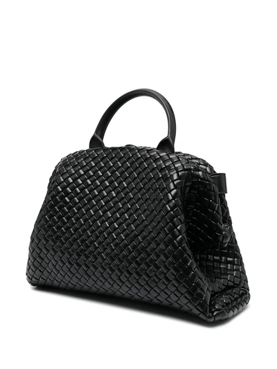 Shop Bottega Veneta Leather Handbag In Black