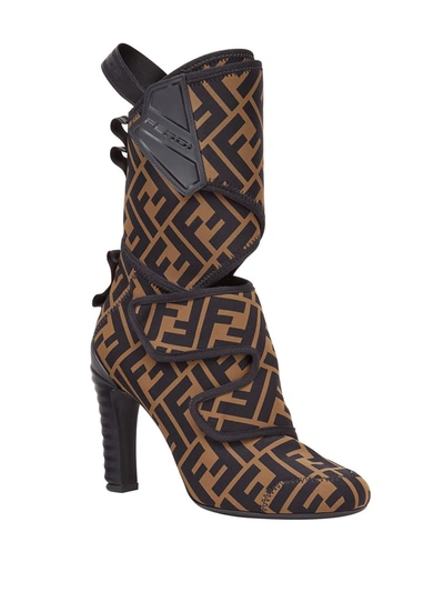 Shop Fendi Leather Ankle Boots
