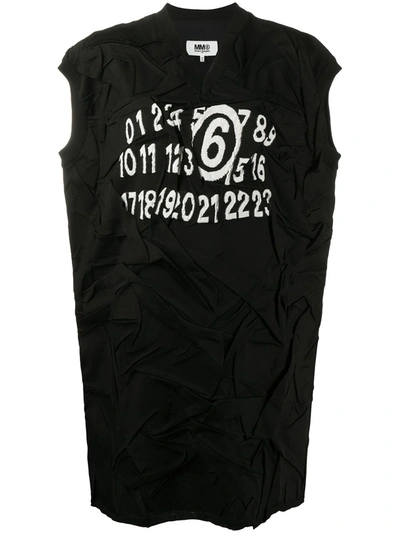 Shop Mm6 Maison Margiela Dress With Logo In Black