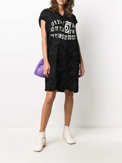 Shop Mm6 Maison Margiela Dress With Logo In Black