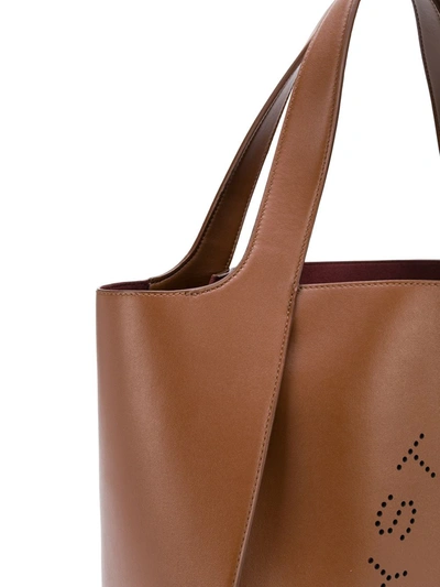 Shop Stella Mccartney Stella Logo Tote Bag In Brown