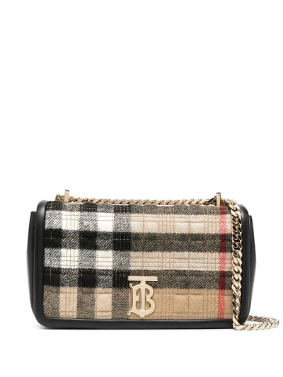 Shop Burberry Lola Crossbody Bag In Beige