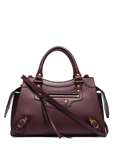 Shop Balenciaga Neo Class City Leather Handbag