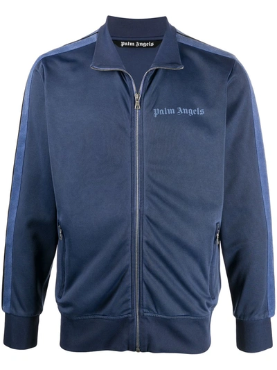 Shop Palm Angels Cotton Jacket In Blue