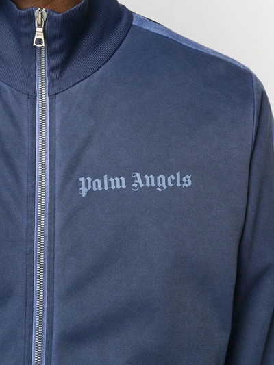 Shop Palm Angels Cotton Jacket In Blue