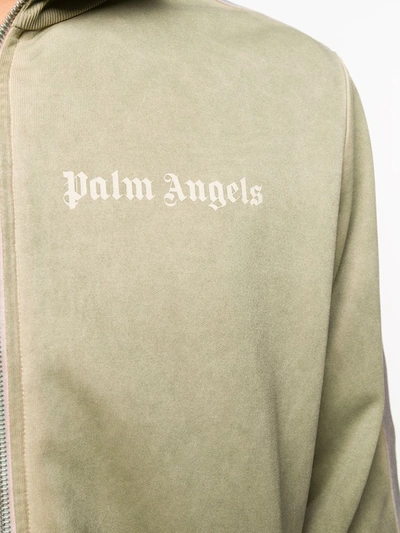 Shop Palm Angels Cotton Jacket In Green