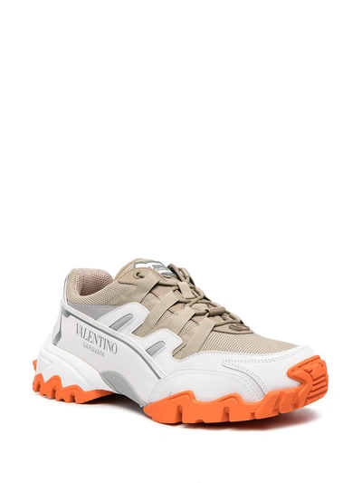 Shop Valentino Climber Leather Sneakers In Camouflage