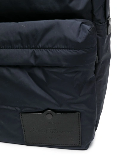 Shop Ferragamo Nylon Backpack In Blue