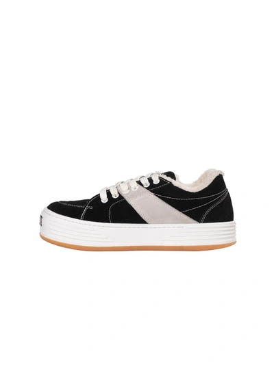 Shop Palm Angels Leather Sneakers