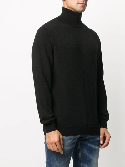 Shop Paul Smith Cashmere Roll Neck Sweater In Black