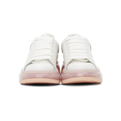 Shop Alexander Mcqueen White & Pink Clear Sole Oversized Sneakers In 9053 Wh/rsg